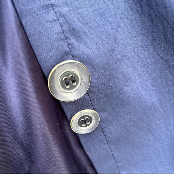 Navy silky trench coat. Jones New York. Size 12 petite - Picture 8 of 13